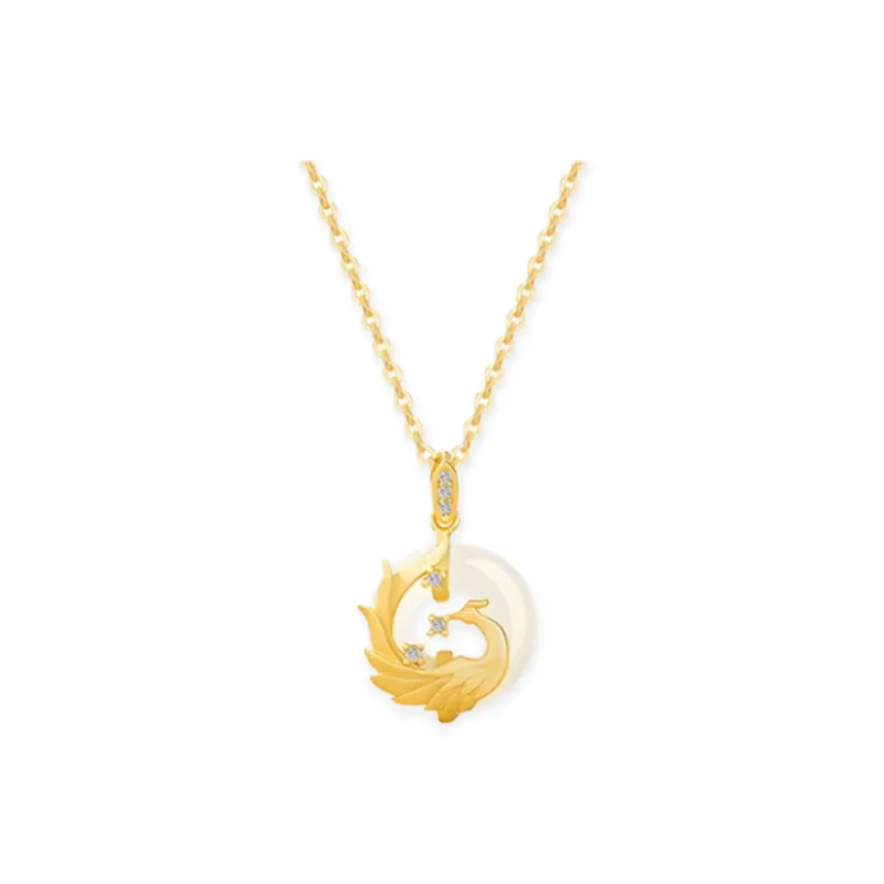 Chongqing Gold Store Chalcedony Necklaces Unisex-6