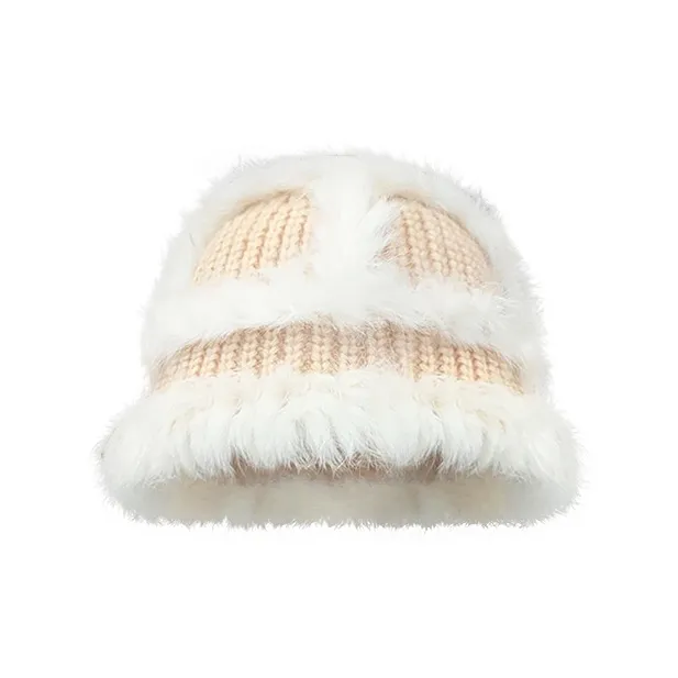 Yalu Preferred Rabbit Fur Beanies Women's-0