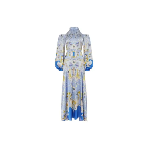 Temperley London Long-Sleeved Dresses Women's Light Blue