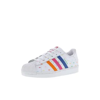 Adidas Originals SUPERSTAR Anti Slip Wear Resistant Low Top Kids' Skateboarding Shoes White Children Aged 3 7 Years Old
