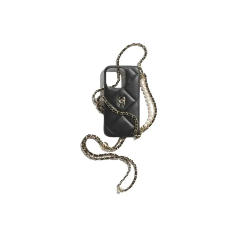 CHANEL Sheepskin Bag Accessory Women's Black-0