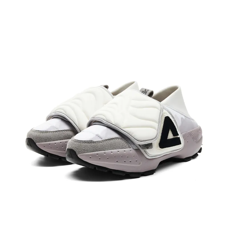 PEAK National Innovation Collection Warm Height Increasing Low Top Casual Shoes Men's Canvas White Gray-2