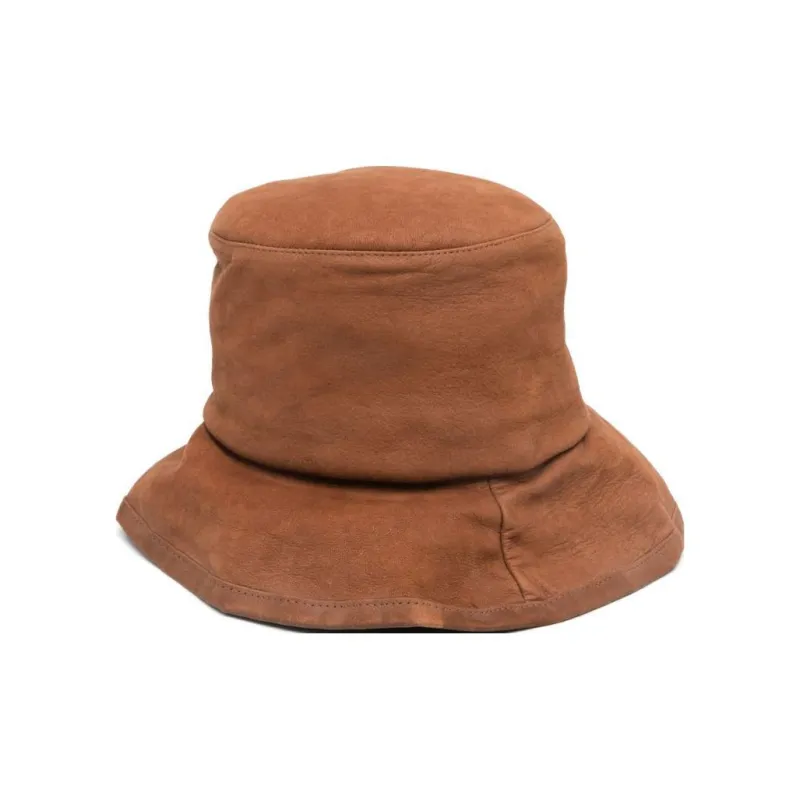 GIORGIO ARMANI 2010s Leather Hat-1