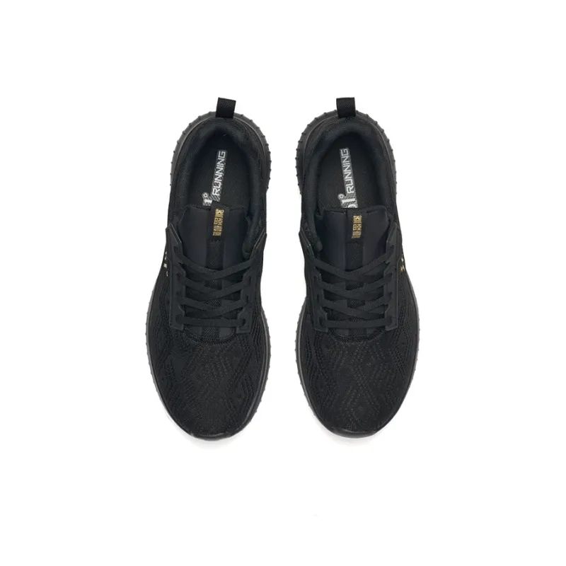 361° Anti Slip Wear Resistant Low Top Running Shoes Men's Black Gold-4