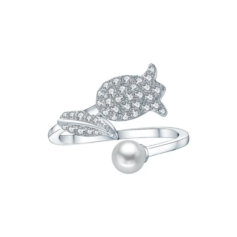 BABYBEI 925 Silver Pearls Rings Women's-1