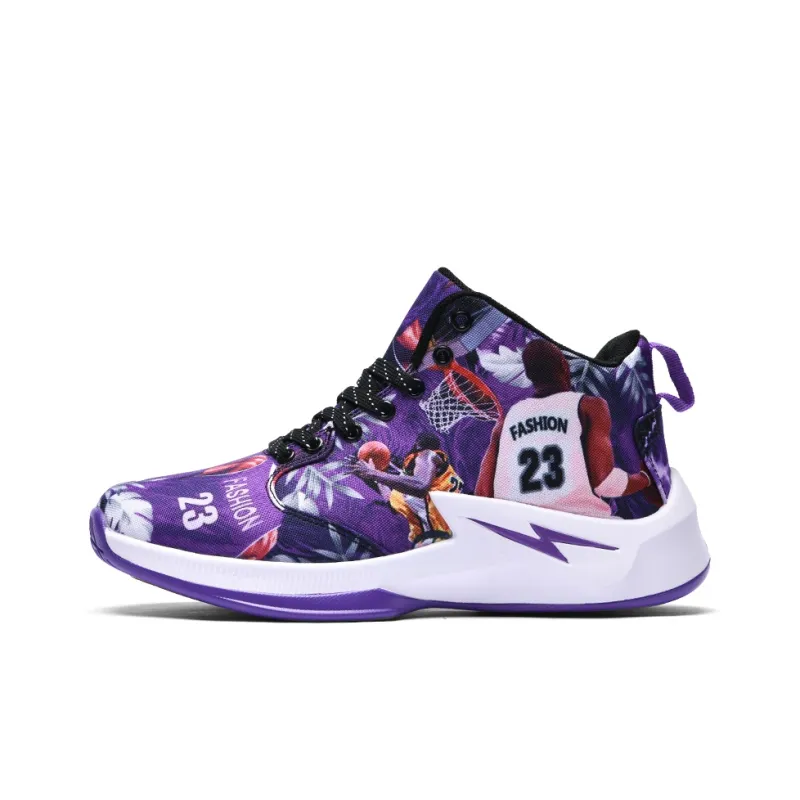Black tailed Deer Shock Absorbers With Slip Resistant And Abrasion Resistant Properties Mid Top Basketball Shoes Men's-3