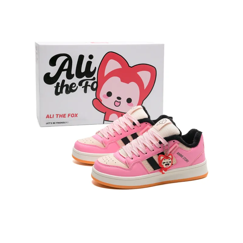 ALI THE FOX Low Top Fleece Lined Skateboard Shoes Unisex Box Included-0