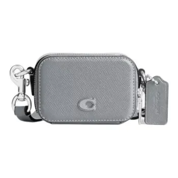 COACH Crossbody Leather One Shoulder Handbag Crossbody Bag Mini Men's Gray