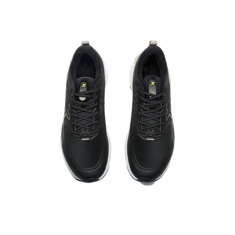 XTEP Slip Resistant Warm Low Top Casual Running Shoes Men's Black Umber-3