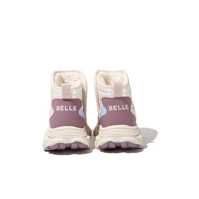 BELLE High Top Kids Lifestyle Shoes Beige Purple Kids-3