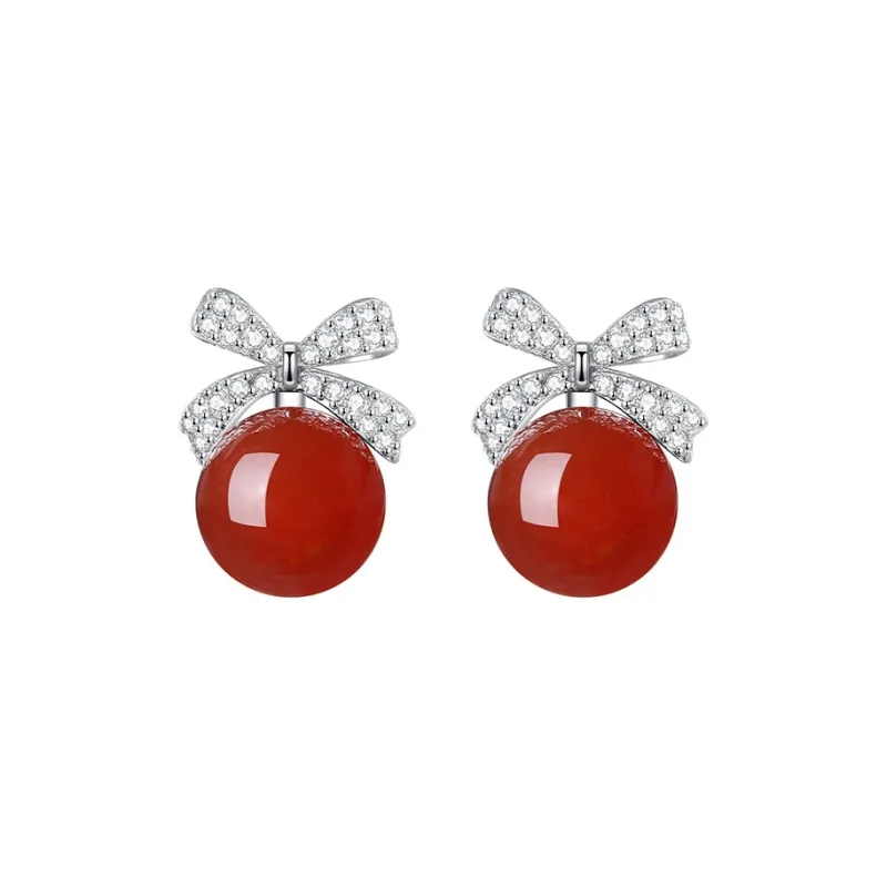 Ascending Agate Stud Earrings Women's-0