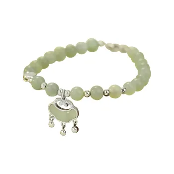 VANA Hetian Jade Bracelets Pale Greenish White Jade Women's
