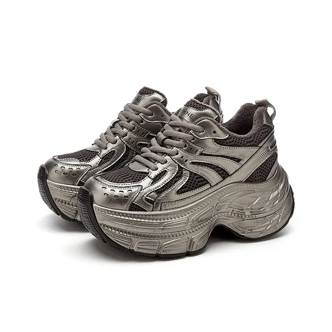 DAPHNE Slip Resistant Low Top Chunky Sneakers Women's-5