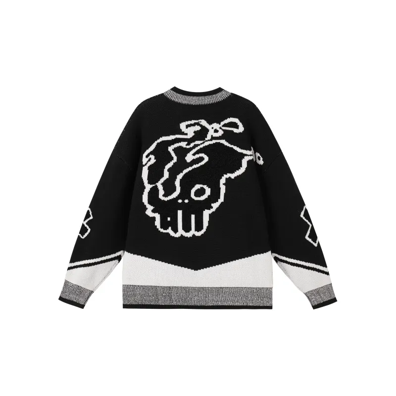 *EVAE+MOB Skull Series Sweater Unisex-1
