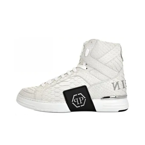 PHILIPP PLEIN Snakeskin-effect High-top Sneakers