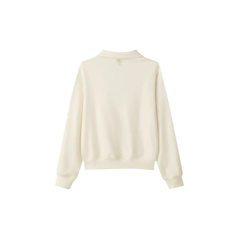 Skechers Mountain And Wild Outdoor Series Sweatshirt Women's Egg White-1