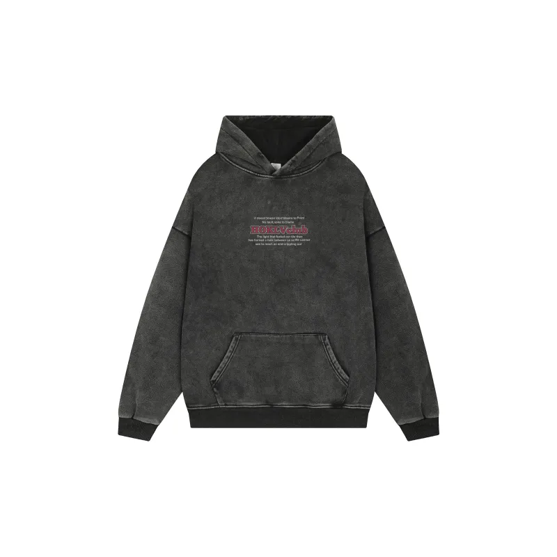 HOKLV Sweatshirt Unisex Washable Rose Red-5