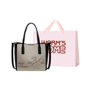 Worm's Home Synthetic Leather Shoulder Bags Handbags Regular Women's Black/Khaki/Brown