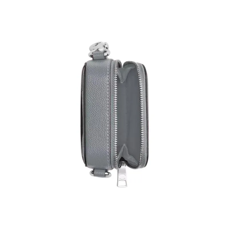 COACH Leather One Shoulder Handbag, Crossbody Bag Mini Men's Gray-2
