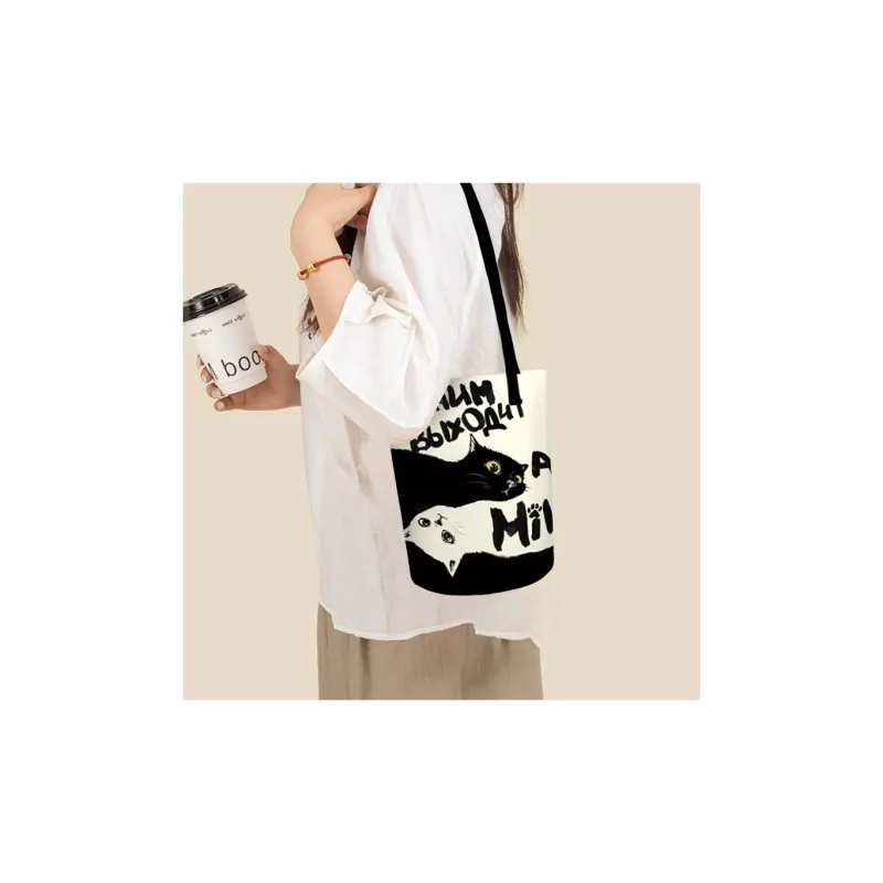 AOSONG Suede Tech Fabric Shoulder Bag Regular Unisex Black White-1