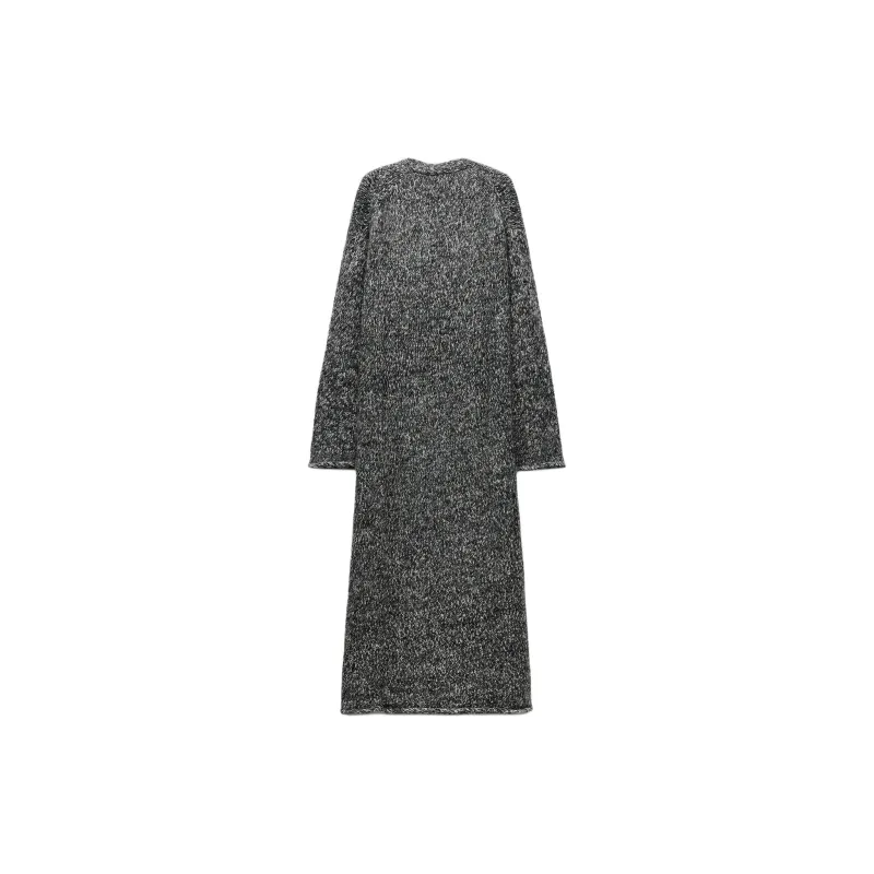 ZARA Long Sleeved Dress Women's Black/White-1