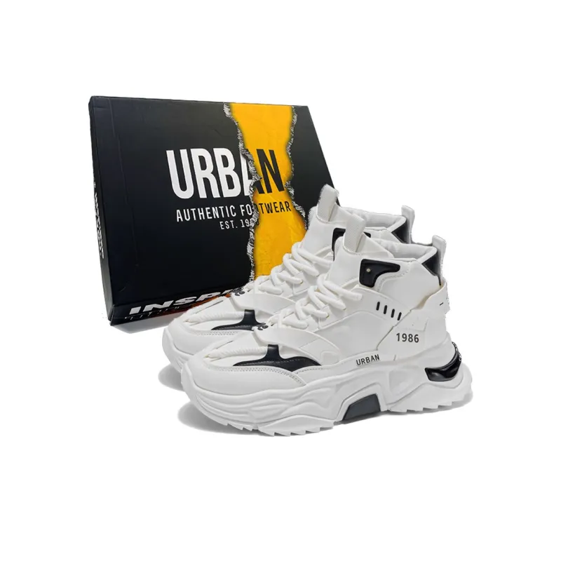 URBAN AUTHENTIC Anti-Slip And Wear-Resistant Lightweight Height Increasing Coverage High-Top Chunky Sneakers Men's-3