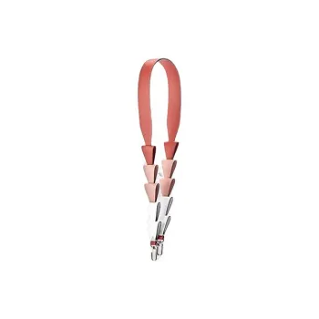 ZESH Cow Leather Bag Shoulder Strap Women's Brick Red & Pink & White
