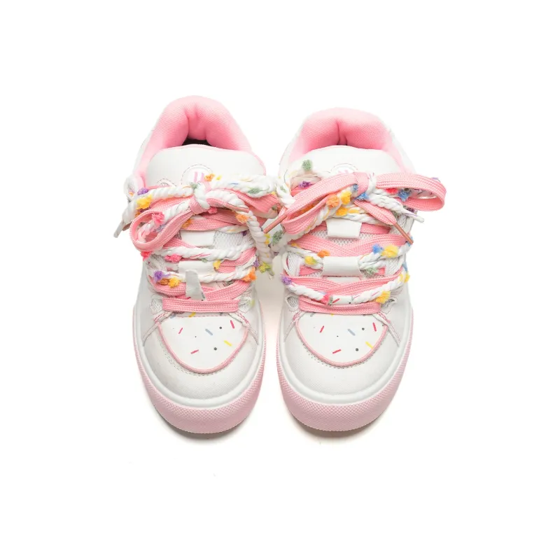 7 SEVFUN Low-Top Skateboard Shoes Unisex Strawberry Pink-7