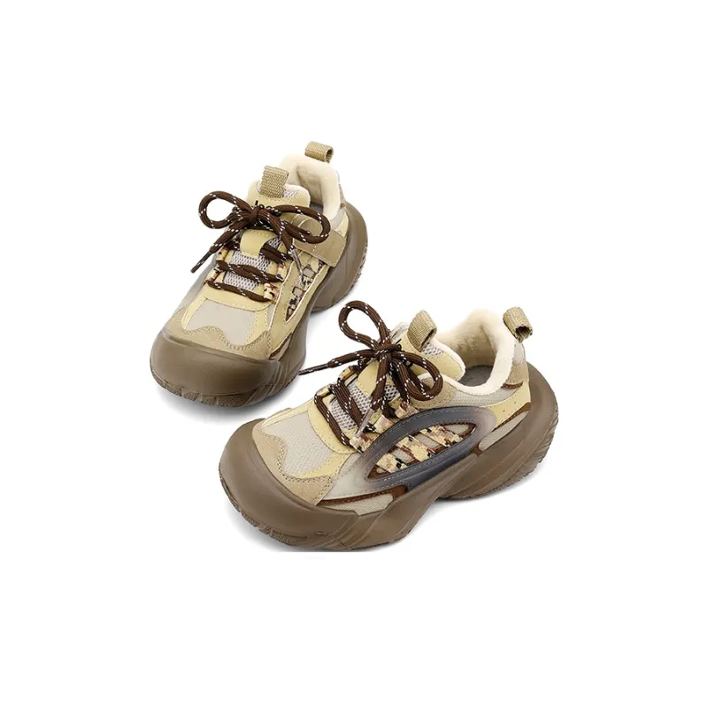 Jeep Abrasion Resistant Cushioning Kids Lifestyle Shoes Khaki/Dark Brown Kids'-5