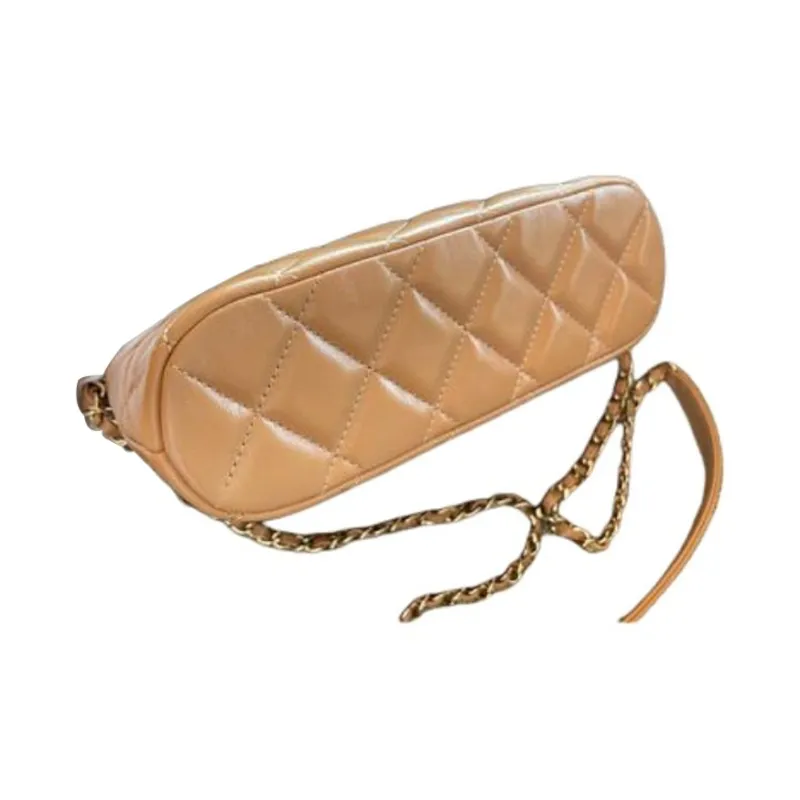 CHANEL Leather Handbag, Shoulder Bag, Crossbody Bag Women's Light Brown-7