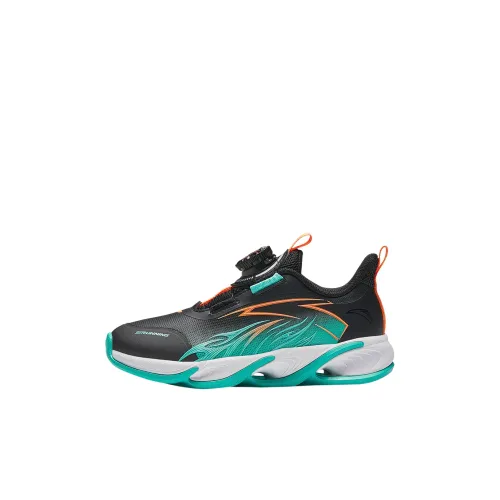 Antakids Lightweight Cushioning Low Top Kids' Running Shoes Black Green Orange Children Aged 3 7 Years Old