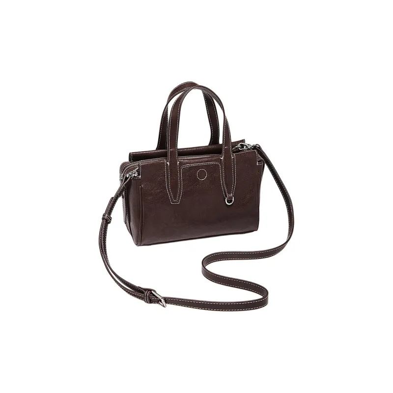 Marino Orlandi Cow Leather Shoulder Bags Handbags Regular Women's Black/Chocolate/Khaki-5