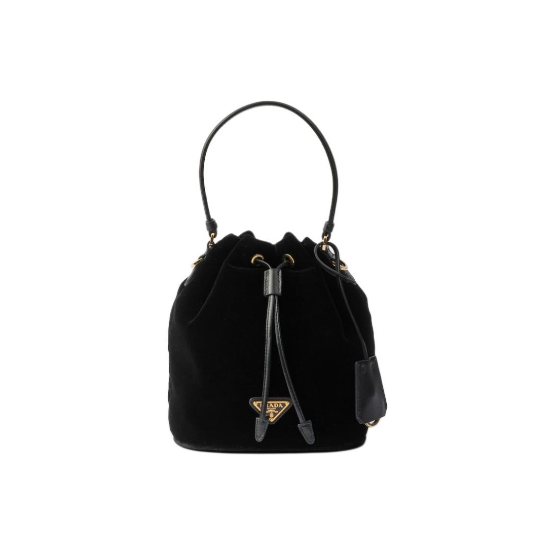 ショルダーバッグ・ポシェット PRADA VELVET MINI BUCKET BAG Prada Velvet Mini Bag | Black | FARFETCH