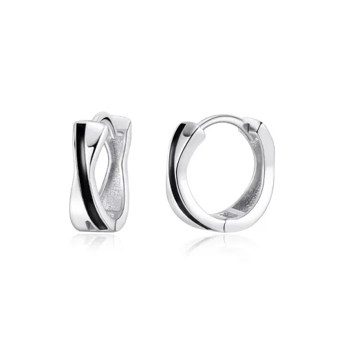 Lang Wind S925 Silver Stud Earrings Unisex