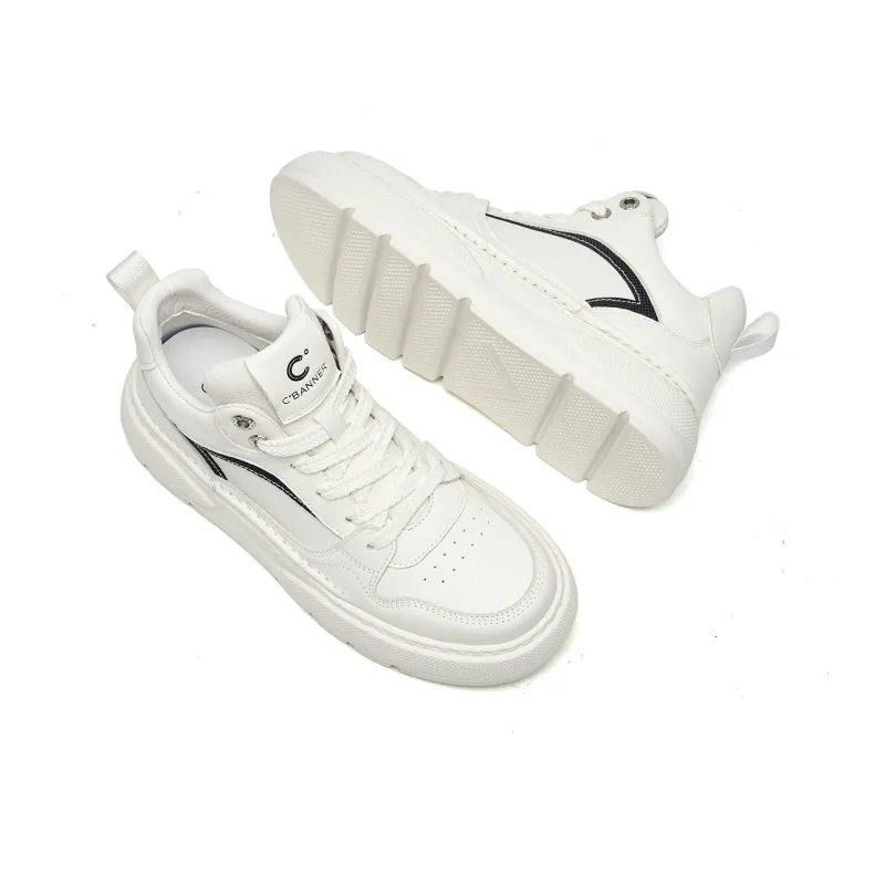 C°BANNER Mid Top Skateboard Shoes Men's White-3