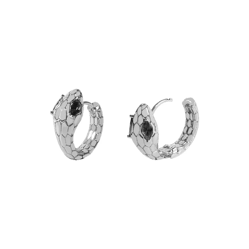 DREAM PARTY Copper Alloy Synthetic Cubic Zirconia Steel Needle Earrings Unisex Gold Silver-8