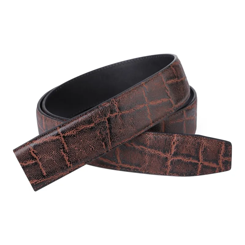 Jaylen Oos Top Grain Cow Leather Leather Belts Men's Black/Coffee 3.5cm/3.8cm-9