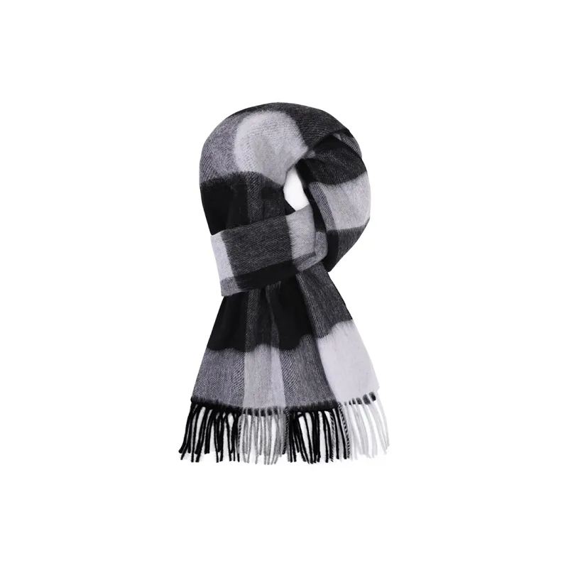 MITHAOL KUSC 100% Sheep Wool Knit Scarves Women's Khaki-8