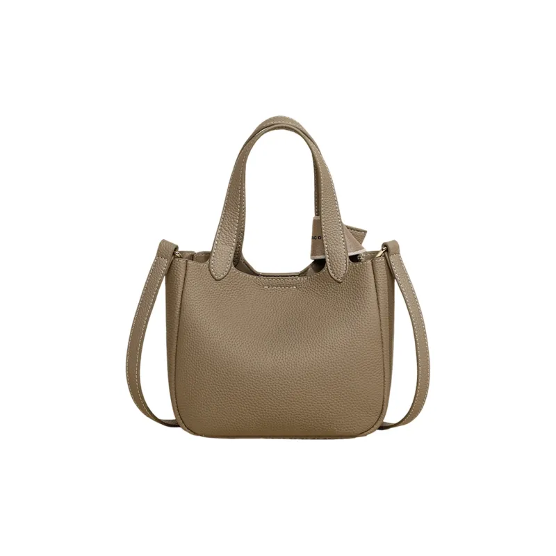 COMELY Cow Leather Patchwork Synthetic Leather Shoulder Bag Crossbody Bag Handbag Regular Women's Elephant Gray-3