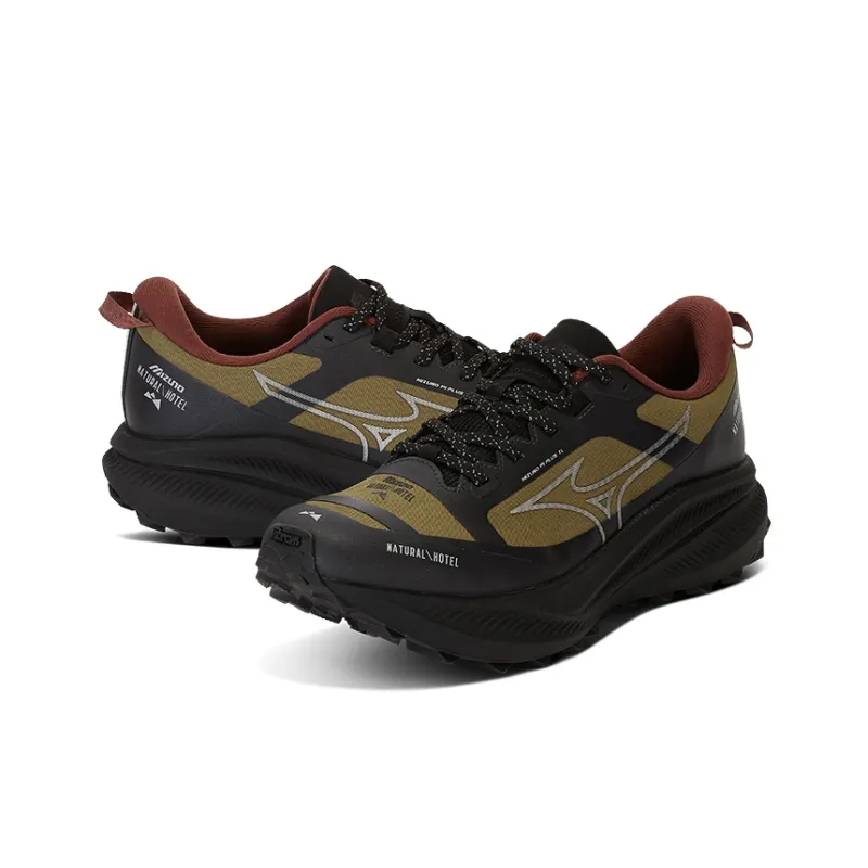 Mizuno Pi Plus PL Outdoor Shoes Unisex Low Top Splat Black/Yellow Green-2