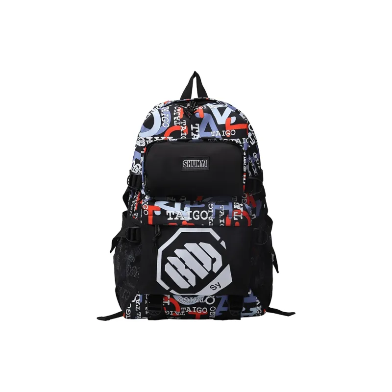 Gorora Canvas Student Backpack Regular Unisex Multicolor-1