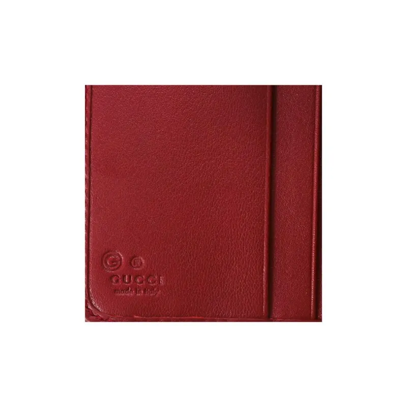 GUCCI Calfskin Wallet Men's Red-6