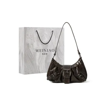 Vigno Synthetic Leather Shoulder Bag Regular Women's Antique Copper/Oil Leather Red/Oil Leather Black