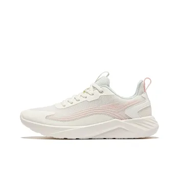 Erke Cushioning Rebound Low Top Running Shoes Women's Ivory Pink
