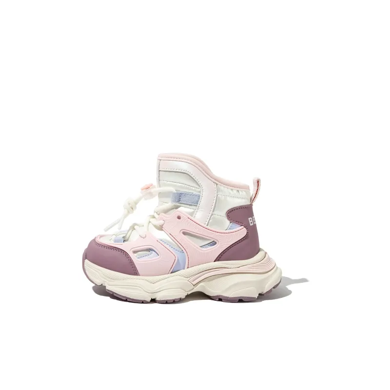 BELLE High Top Kids Lifestyle Shoes Beige Purple Kids-0