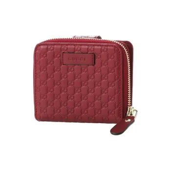 GUCCI Calfskin Wallet Men's Red