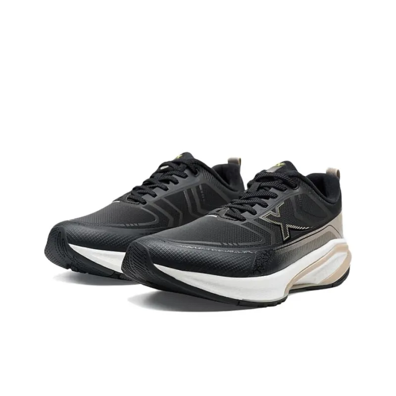 XTEP Slip Resistant Warm Low Top Casual Running Shoes Men's Black Umber-2