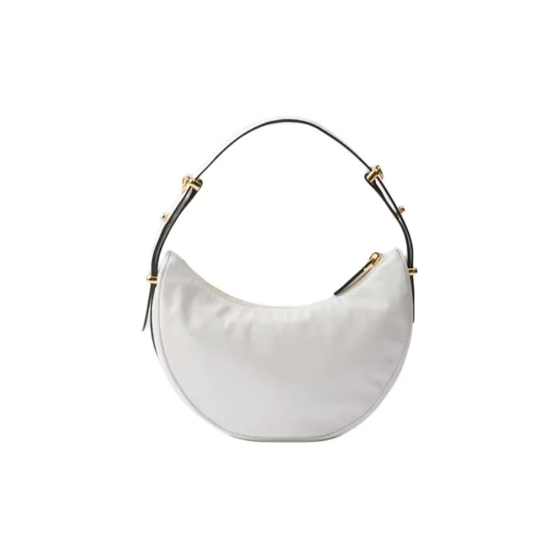 PRADA Patent Leather Handbag, Shoulder Bag Women's White-2