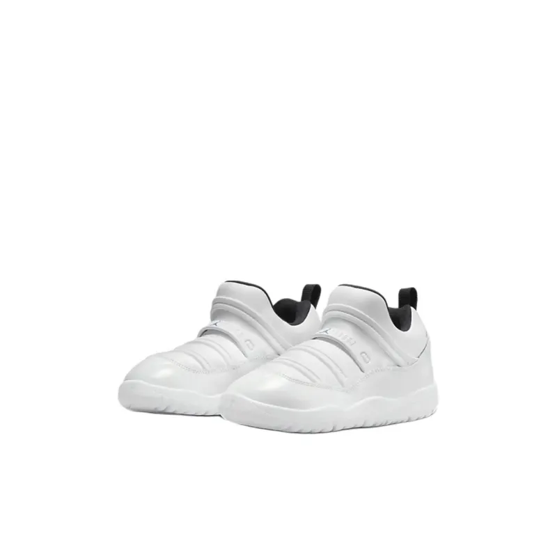 Jordan Air Jordan 11 Retro Abrasion Resistant Mid Top Children's Basketball Shoes White Children Aged 3 7 Years Old-2