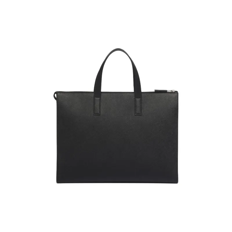 PRADA Saffiano Leather Tote Bag, Shopping Bag, Handbag Men's Black-2